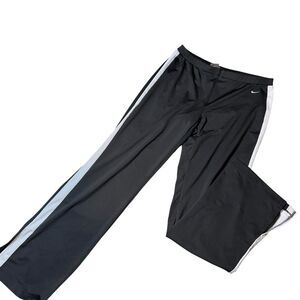 Nike Straight Standard Zipper Black White Sweatpants Gym Pants Woman’s Medium